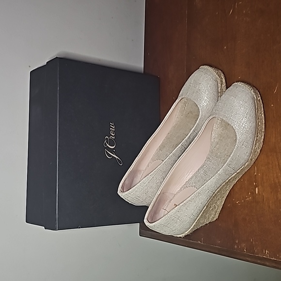 J.CREW Seville metallic cotton espadrilles size 7.5 - Picture 5 of 7